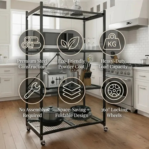 No Assembly Required! 360° Rotating Shelf for Easy Access