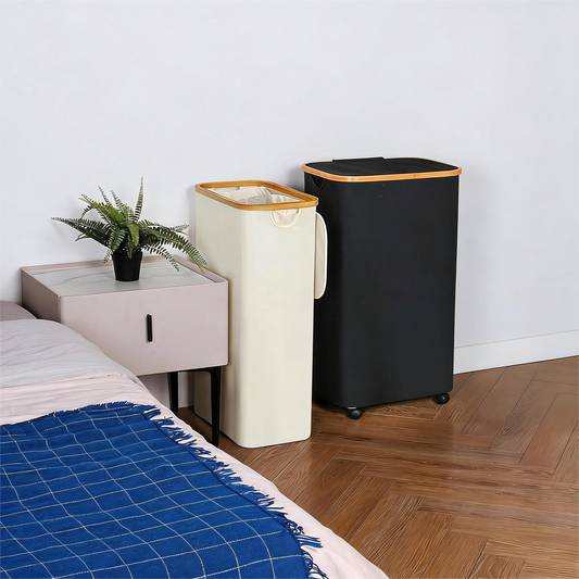 Collapsible 75L Waterproof Laundry Hamper with Lid